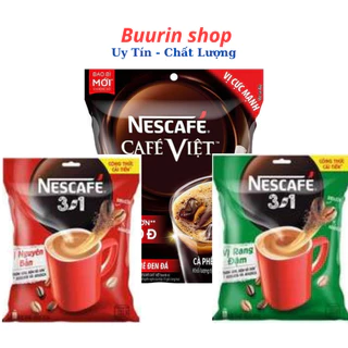 Nescafe Cà phê - Đen Đá / 3in1 Xanh / 3in1 Đỏ.