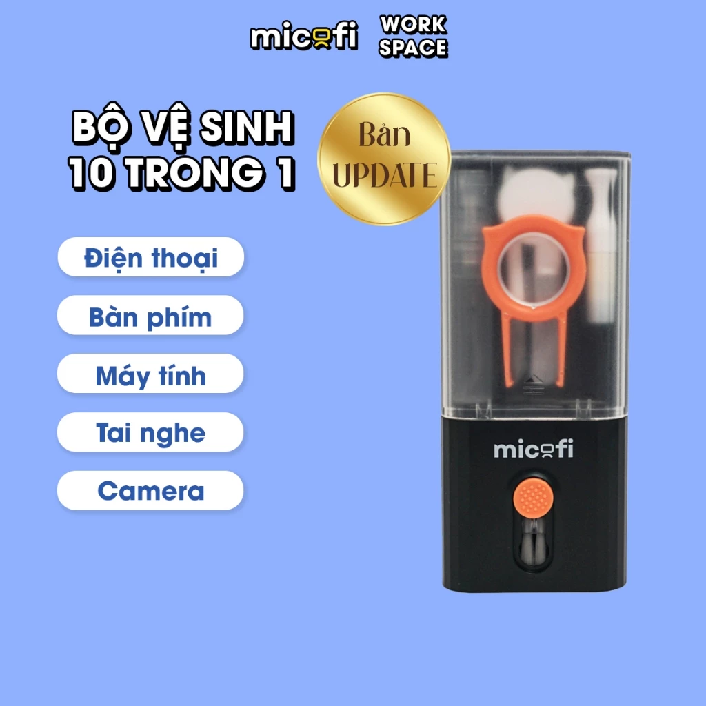 Bộ Vệ Sinh Laptop Micofi, Dụng Cụ Làm Sạch Tai Nghe, Máy Tính, Bàn Phím, Airpod Máy Ảnh, Màn Hình Đa Năng 10 Trong 1