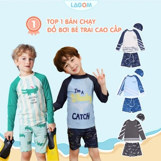 [11-32kg] Đồ Bơi Cho Bé Trai Tay Dài | Bộ Bơi Dài Tay Bé Trai Đi Biển Cao Cấp