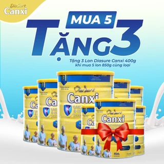 Thực Phẩm Chuyên Biệt DiaSure Canxi (COMBO 5 TẶNG 3 HỘP 400G ) - Phòng Chống Loãng Xương, Đau Nhức Xương Khớp