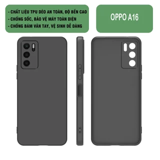 Ốp lưng Oppo A16 - Oppo A16k chất liệu TPU dẻo, chống sốc và có bảo vệ camera