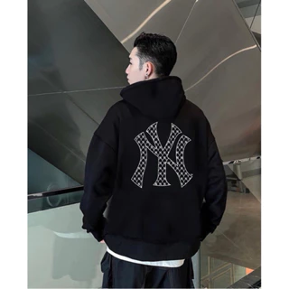 Áo Hoodie MLB NY logo monogram cao cấp dày dặn, áo nỉ Unisex nam nữ