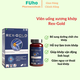 Viên Uống Xương Khớp Rex - Gold, Giảm đau mỏi khớp, hỗ trợ bôi trơn khớp Duophamfuho 60 viên