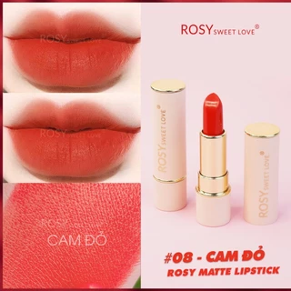 Son thỏi sáp  lì  ROSY SWEETLOVE hàng chính hãng, không chì,  mềm môi " CAM DO"