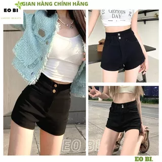 Quần sooc kaki 2 khuy cạp cao lên dáng cực xinh, Quần đùi 2 cúc lên form cực xinh hàng thời trang hottrend - EOBI