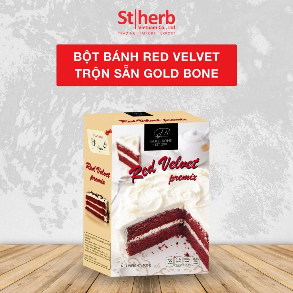 Bột Bánh Red Velvet Trộn Sẵn (Hãng GoldBone) Trọng Lượng 400g