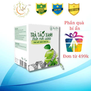 Trà Táo Xanh Giảm Cân Kelly Thảo Mộc Adela Detox Hộp 12 Gói Giảm Mỡ Bụng An Toàn Kiểm Soát Cân Nặng