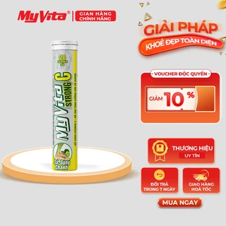 Viên sủi MyVita Strong C chiết xuất sả gừng chanh bổ sung vitamin và khoáng chất tuýp 20 viên