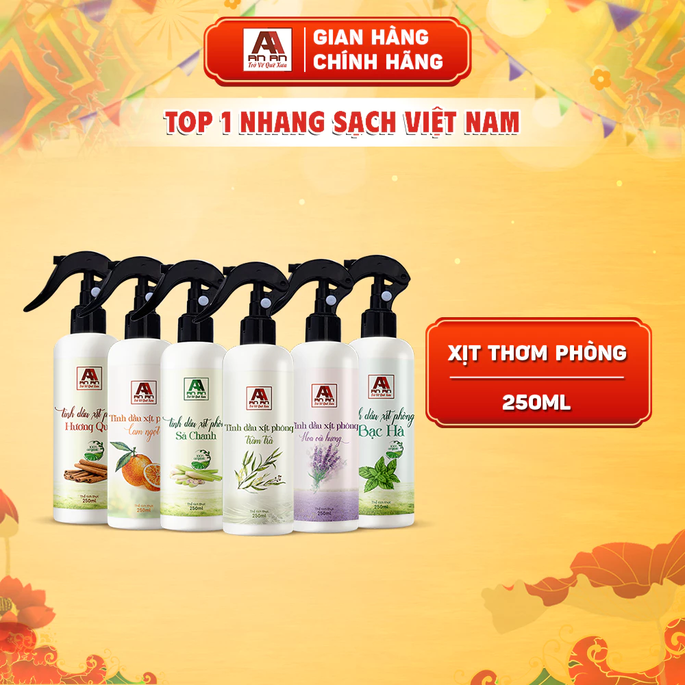 Xịt Thơm Phòng An An Tinh Dầu Giúp Khử Mùi Nấm Mốc Đuổi Muỗi 250ml