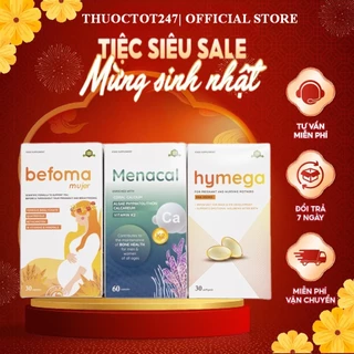 ✅ Bộ 3 BEFOMA + MENACAL + HYMEGA- Bổ sung Sắt- Canxi- DHA cho mẹ bầu