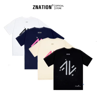 Áo Thun ZNATION Bling Tee Unisex Oversize Màu Đen Form Rộng Nam Nữ