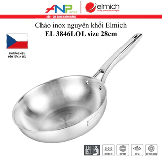 Chảo INOX 3 Lớp Nguyên Khối Elmich Trimax EL-3846LOL (Size 28cm)