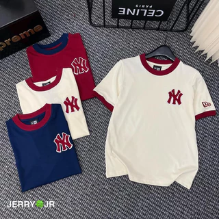 Á𝒐 𝑻𝒉𝒖𝒏 in chữ NY Phối Viền 3 Màu form suông unisex nam nữ, chất liệu cotton thoáng mát năng động, chất khô L1 HOT HIT