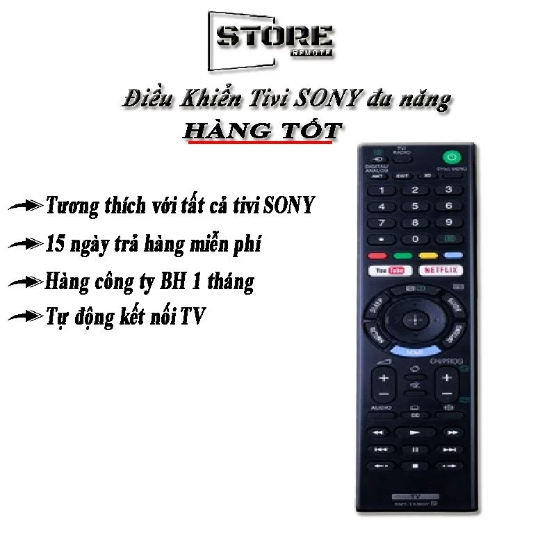 Điều khiển tivi SONY đa năng tương thích tất cả tivi của SONY-ModelTX300P chất lượng tốt