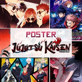 Poster Anime Jujutsu Kaisen, Tranh Dán Tường Manga Wall Decor Góc Học Tập JJK