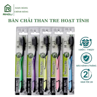 Bàn Chải Đánh Răng Vệ Sinh Răng Miệng Than Tre Hoạt Tính Lông Mềm Hàn Quôc- RINOLI