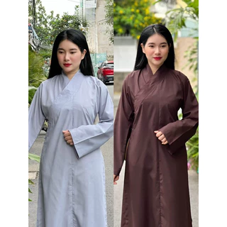 Đồ Lam Đi Chùa _ #ÁoTràng_NamNữ [ Vãi KaTê + Silk Vãi Mát Ko Nhăn ] Đủ size đến 90kg