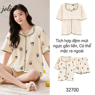 Bộ Ngủ Cổ Bẻ Có Đệm Ngực Form Dáng Ngắn Trendy, Dễ Mặc, Chất Liệu Cotton