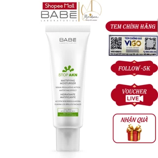 Kem dưỡng ẩm BABE Mattifying Moisturiser ngừa mụn và kiểm soát dầu 50ml