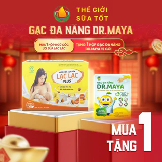 Ngũ cốc lợi sữa Lạc Lạc Plus Dr.maya 600g (30 gói) ⭐ Ngũ cốc bầu hương vị thơm ngon, cũng cấp dinh dưỡng, tốt cho sữa mẹ