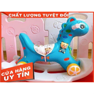 Ngựa Bập Bênh 2 In 1 Vừa Bập Bênh Vừa Ủn Chân Cho Bé ( Có nhạc )  mẫu mới nhất