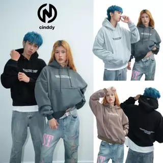 Áo HOODIE BOXY NỈ BÔNG CINDDY BRAND form unisex (HBC001) - CINDDY BRAND Nam Menswear Dài Tay Có Túi