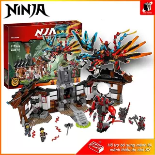 Đồ chơi lắp ráp Ninjago Lò Luyện Sức mạnh của rồng 2 đầu băng lửa có bố mẹ Kai và Nya 10584