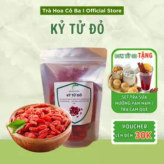 kỷ tử organic, kỷ tử đỏ, kỷ tử hữu cơ giúp Đẹp Da, Bổ Máu, Dễ Ngủ, Sáng Mắt Trà Hoa Cô Ba 1kg