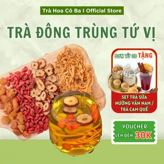 [Gói Dùng Thử] Trà Đông Trùng Tứ Vị, Kỷ Tử Hỗ Trợ Giấc Ngũ, Bồi Bổ Sinh Lực, Trà Hoa cô Ba