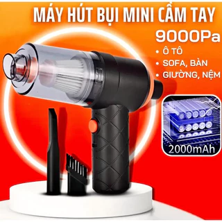 Máy hút bụi cầm tay mini không dây siêu tiện lợi, hút bụi xe ô tô, giường nệm lông chó mèo đa chức năng