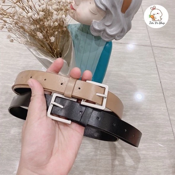 Thắt lưng bản nhỏ mặt vuông nữ