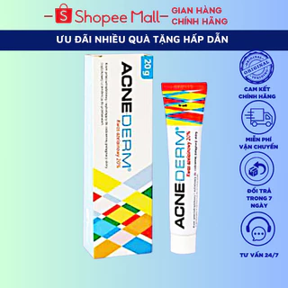 Kem mụn Acne Derm 20%, Giúp Giảm Mụn Đỏ, Mụn Đầu Đen, Mờ Thâm, Trắng Sáng Da 20g