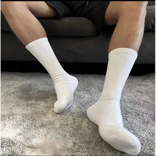 Tất vớ nam nữ cao cổ co giãn bốn chiều hàng dệt kim thể thao hàn quốc chất liệu cotton