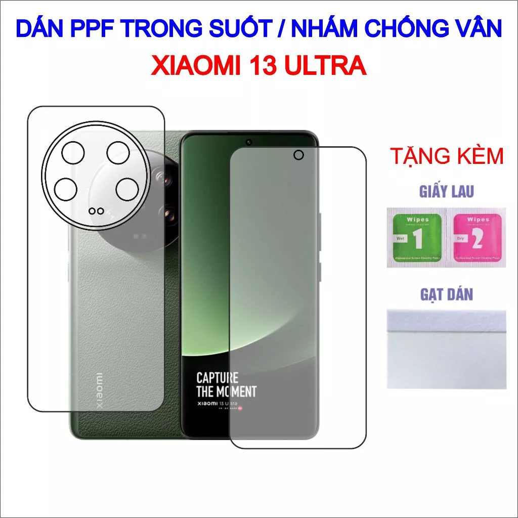 Dán PPF Xiaomi 13 Ultra lưng, màn hình