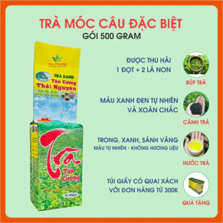 Trà xanh thái nguyên, trà móc câu thái nguyên loại đặc biệt, sao tay thủ công, trà sạch tiêu chuẩn VietGap gói 100G-500G