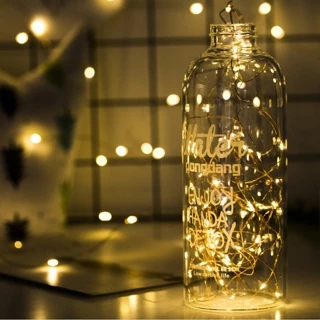 Dây đèn led trang trí fairylight đom đóm có sẵn pin dài 2m