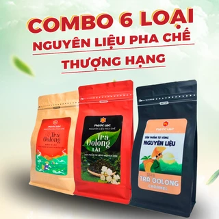 Set 6 Trà Oolong (100g/loại) pha chế (Lài, Rang, Hồng trà, Tứ quý, Kim tuyên, Bột Matcha)