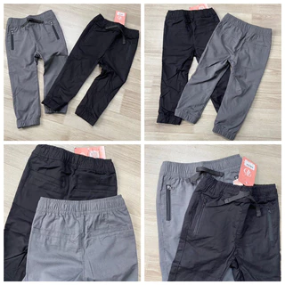 Quần jogger nam kaki CHIPBONG hàng dư quần jogger bé trai nhí 2 màu đen ghi form rộng size 2-3y bé 12-15kg phù hợp