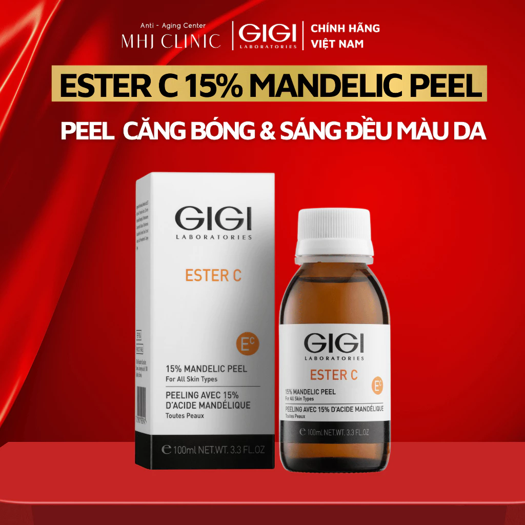 Peel trẻ hóa căng bóng GIGI LABORATORIES Ester C 15% Mandelic Peel Test Sample 10ml