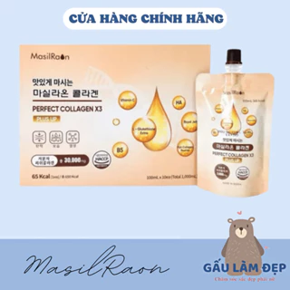 NƯỚC UỐNG PEFECT COLLAGEN X3 MASILRAO HÀN QUỐC - FULL HỘP 10 TÚI VÀNG