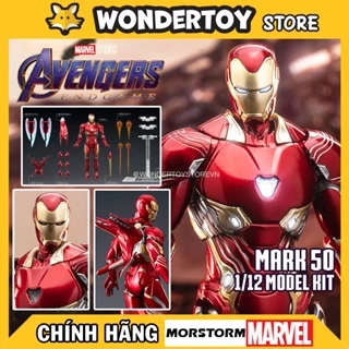 Mô Hình Morstorm Iron Man Mark 50 (MK50) Marvel Avengers Endgame 1/12 Lắp Ráp Model Kit (Tặng Action Base) - Chính Hãng