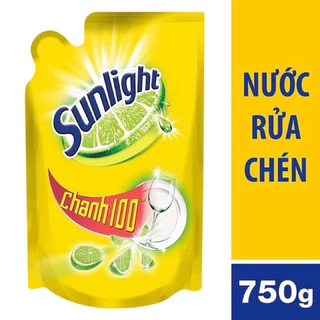 Túi Nước rửa chén Sunlight Chanh 750g ( mầu vàng )