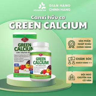 Olivepharma Chính Hãng - Canxi hữu cơ Olympian Labs Green Calcium - Hỗ trợ bổ sung canxi cho cơ thể dành cho mẹ bầu