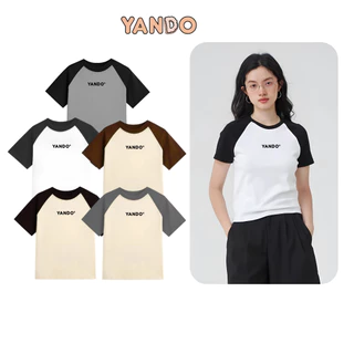 Áo baby tee Raglan, in nổi cao su chất vải cotton 100% 260GSM mềm mại thoáng mát phù hợp thời tiết mùa hè YANDO