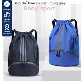 Balo du lịch thể thao dây rút chống nước Bodysport cỡ lớn có ngăn đựng giày chơi thể thao bóng đá mang đồ tập gym