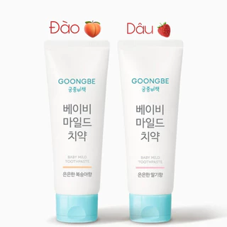 Kem đánh răng dịu nhẹ cho bé GOONGBE BABY MILD TOOTHPASTE dành cho bé từ 6 tháng (Hương Dâu/Đào)