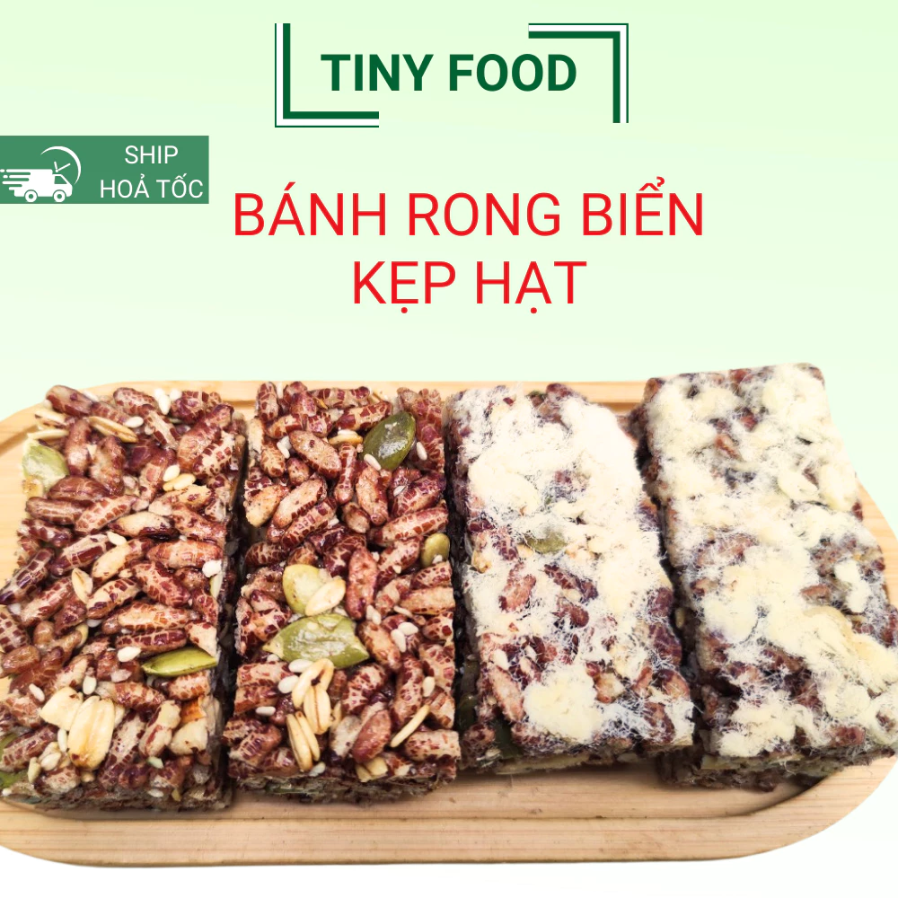 Thanh gạo lứt mix hạt, chà bông 500gr Bánh hạt dinh dưỡng giòn tan ăn kiêng giảm cân healthy – Tiny Food