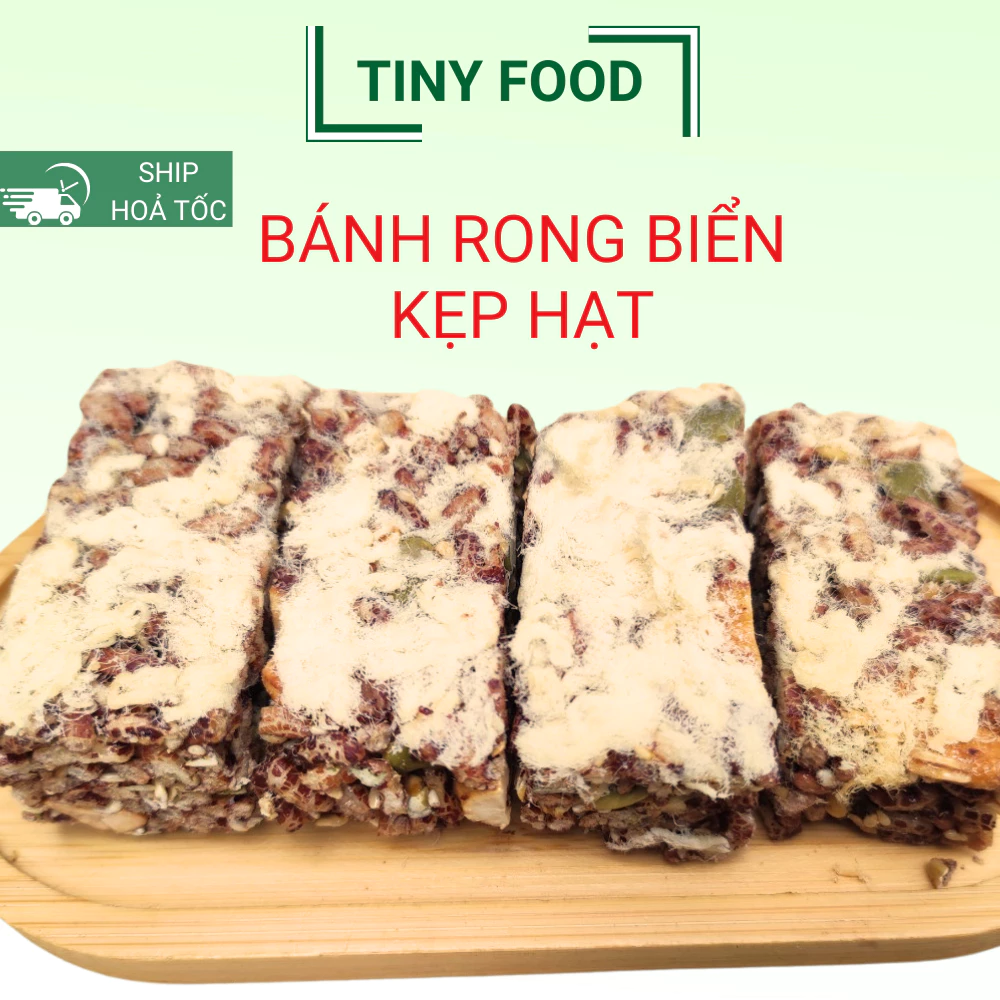 Thanh gạo lứt mix hạt và chà bông 500gr Bánh hạt dinh dưỡng giòn tan ăn kiêng giảm cân healthy – Tiny Food