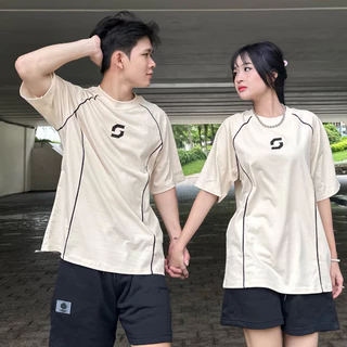 Áo Phông Nam Nữ , Áo Thun Raglan SAIGONESE Cotton Khô Phối Line Unisex Tay Lỡ Phong Cách Trẻ Trung Năng Động HOT 2024