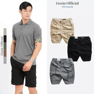 Quần Short Kaki Nam Gozin Official Dáng Đứng Chất liệu Kaki Cotton, Quần Đùi Kaki Trẻ Trung Cao Cấp -JA01